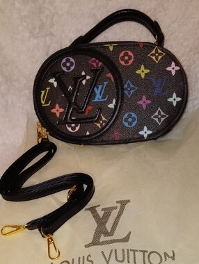 Louis Vuitton Black Multicolor Monogram Round Crossbody Bag